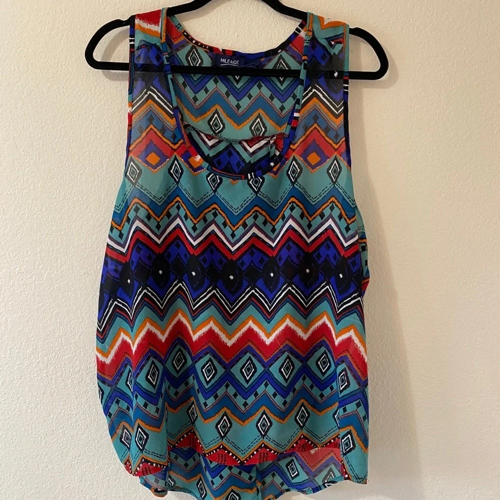 Western Print Racerback Tank - Picture 10 of 10